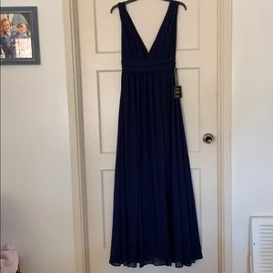 Formal Slit Dress (Navy)